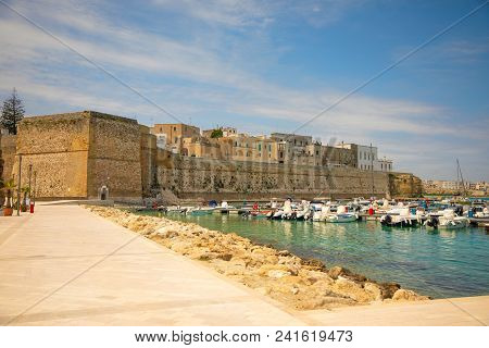 View Of Small Town Otranto, Province Of Lecce In The Salento Peninsula, Puglia, Italy