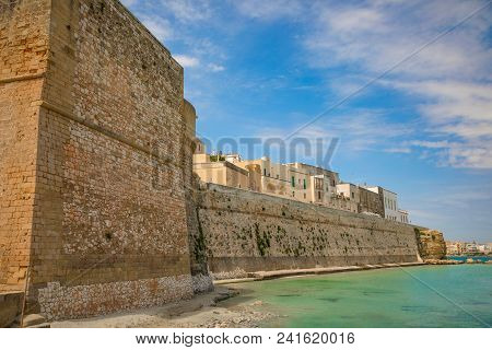 View Of Small Town Otranto, Province Of Lecce In The Salento Peninsula, Puglia, Italy