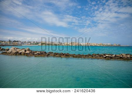 View Of Small Town Otranto From Aragonese Castle, Province Of Lecce In The Salento Peninsula, Italy