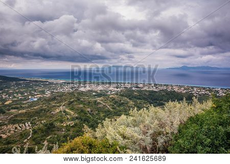 Panoramic View From Filerimos Mountain, Rhodes Island, Greece
