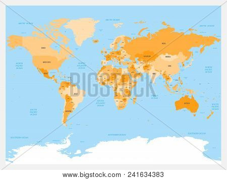 World Map Atlas. Vector & Photo (Free Trial) | Bigstock