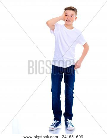 The Little Boy Is Thinking.