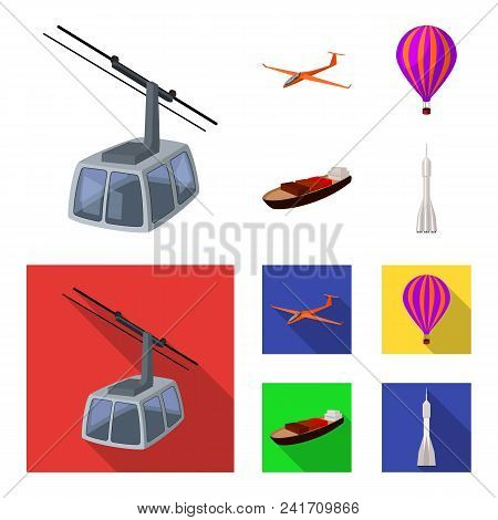 A Drone, A Glider, A Balloon, A Transportation Barge, A Space Rocket Transport Modes. Transport Set 