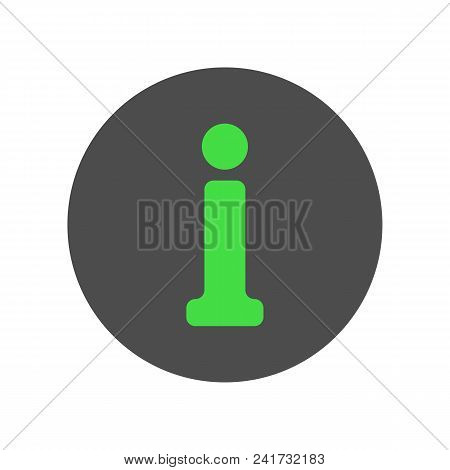 Info Sign. Information Symbol. Green. I Letter In Circle. Vector Icon.
