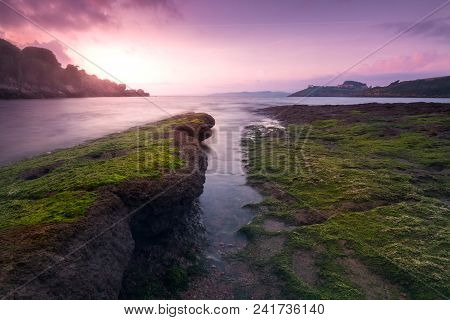 Aramar Beach In Antromero, Luanco Asturias Spain
