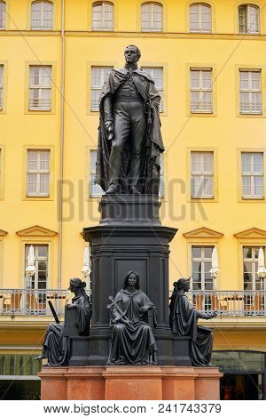 Friedrich August II Sachsen monument in Dresden of Germany