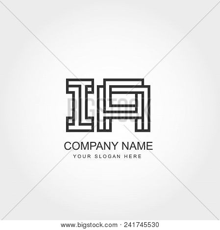 Initial Letter Ia Logo Design Vector Template