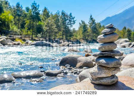 Balance And Wellness Retro Spa Concept, Inspiration, Zen-like And Wellbeing Tranquil Composition. Cl