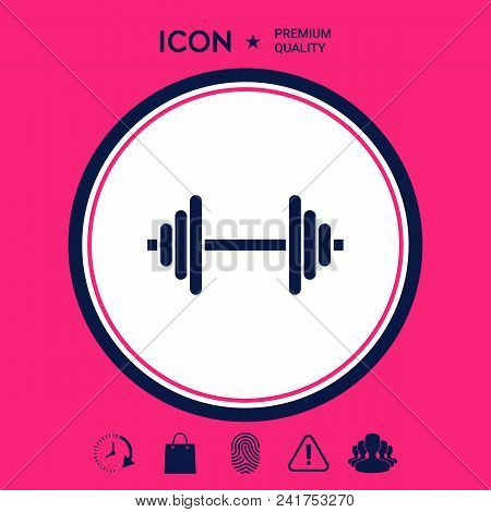 Barbell Symbol Icon. Element For Your Design . Signs And Symbols - Graphic Elements For Your Design