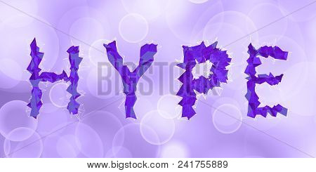 Abstract Vector Ultraviolet Modern Triangular Emblem Of Type Hype On Ultra Violet Glitter Bokeh Back