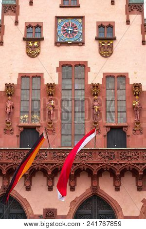 Frankfurt Romerberg square Old city historic center in Germany