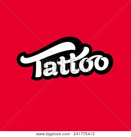 Logo Tattoo Vector Image, On Red Background