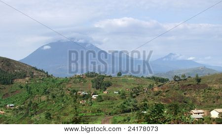 Virunga Dağları panoramik manzarası