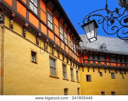 Wernigerode Rathaus Stadt city hall in Harz Germany