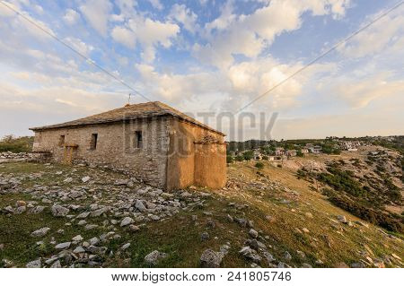 The Church In The Kastro Village. Thassos Island, Greece