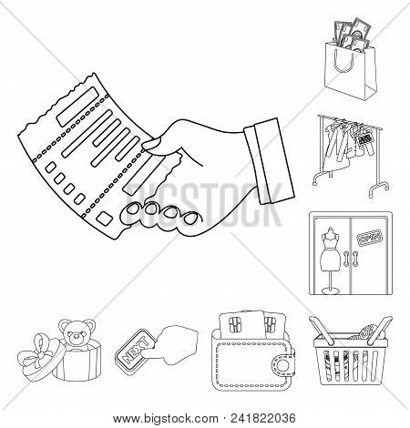E-commerce And Business Outline Icons In Set Collection For Design. Buying And Selling Vector Symbol