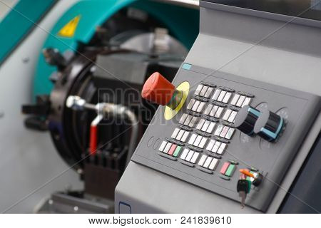 control panel of computerized numerical control metalworking machine