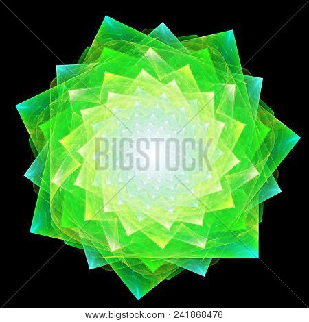 Cabbalistic Star. Rotation Of Polygons. 3d Surreal Illustration. Sacred Geometry. Mysterious Psyched
