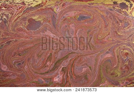 Marble Abstract Acrylic Background. Pink And Blue Marbling Artwork Texture. Agate Ripple Pattern. Go