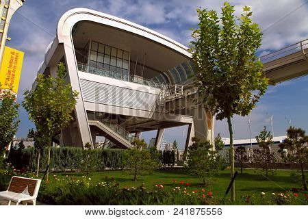 Ashgabat, Turkmenistan, September 26, 2017:  Modern Architecture Of Ashgabat. Ashgabat Is The Capita