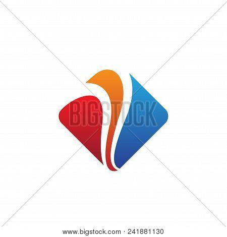 Abstract Square Symbol Template Icon Sign Colorful