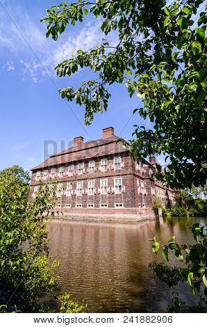 European Old Ancient Castle In Westfalia Germany