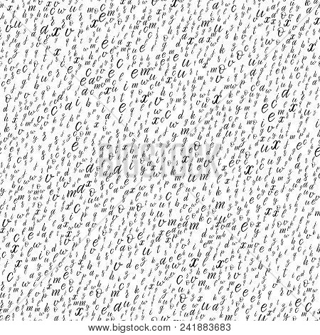 Vector Seamless Pattern With Painted Letters Of The Alphabet.can Be Used For Textile, Wallpaper And 