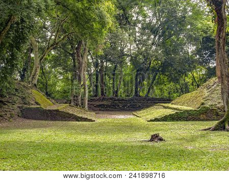 Maya Temple Complex Named Cahal Pech Located In Belize In Central America