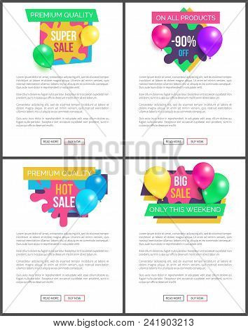 Exclusive Quality Total Sale Hot Prices Promo Stickers With Balloons And Brush Splashes Web Online P