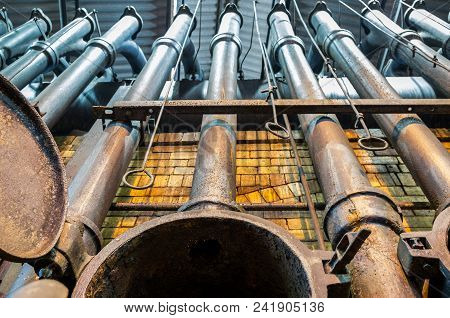 Chimney Flues, At An Old Gasworks Plant.