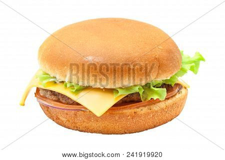 Cheesburger With Lettuce Salad