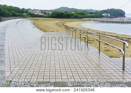 Beautiful Scenery Of Asarigahama Seaside Park , Mie , Japan