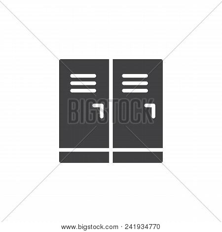 Lockerroom Vector Icon. Filled Flat Sign For Mobile Concept And Web Design. School Lockers Simple So
