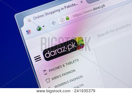 Ryazan, Russia - May 20, 2018: Homepage Of Daraz Website On The Display Of Pc, Url - Daraz.pk
