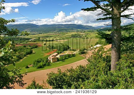 Landscape And Farm Land  In The Rural Provence, Southern France