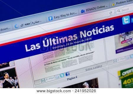 Ryazan, Russia - May 20, 2018: Homepage Of Lun Website On The Display Of Pc, Url - Lun.com