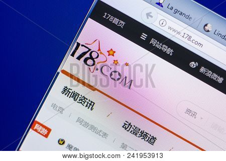 Ryazan, Russia - May 20, 2018: Homepage Of 178 Website On The Display Of Pc, Url - 178.com