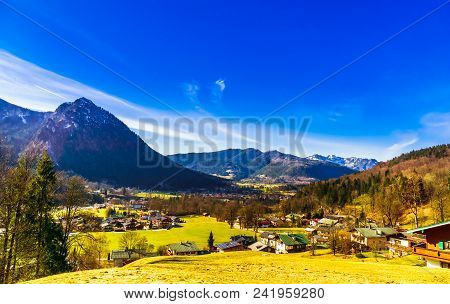 View On Village Schoenau By Koenigsee In The Bavarian Alps - Germany
