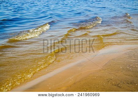 Sandbank, Wave After Wave Rolling To Shore
