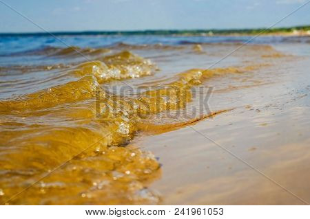 Sandbank, Wave After Wave Rolling To Shore