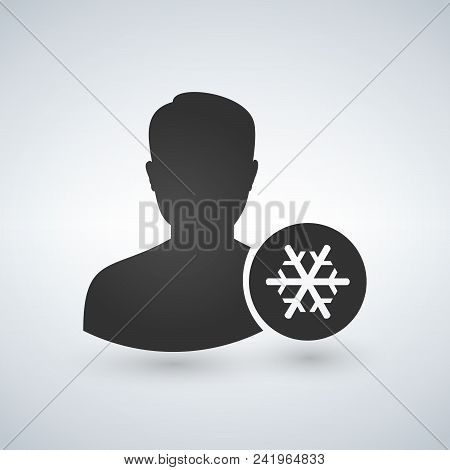 User Avatar Snowflake Icon. Vector Illustration