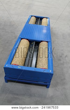 The Rollers Of A Two Wheel Dynamometer Rolling Road.