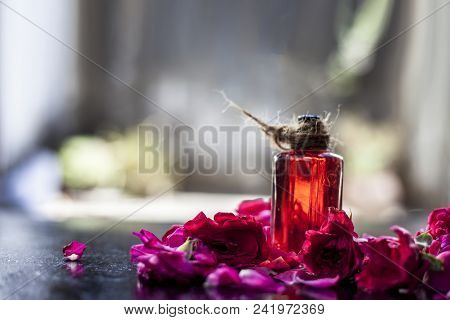 Medicinal And Floral Essence Of Rose Or Gulab Popularly Known As Gulab Jal Or Gulab Ka Pani In Asia