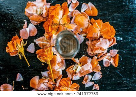 Medicinal And Floral Essence Of Rose Or Gulab Popularly Known As Gulab Jal Or Gulab Ka Pani In Asia