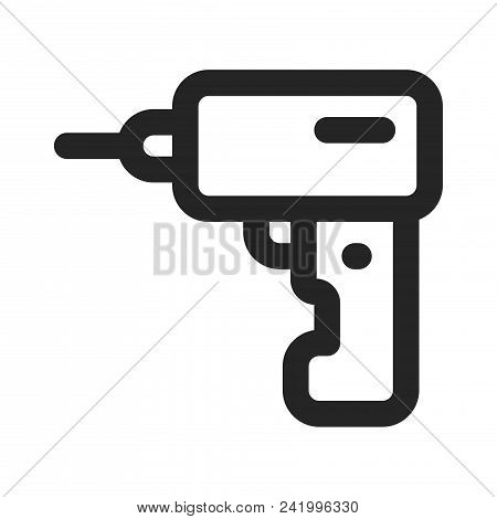 Drill Icon Simple Vector Sign And Modern Symbol. Drill Vector Icon Illustration, Editable Stroke Ele