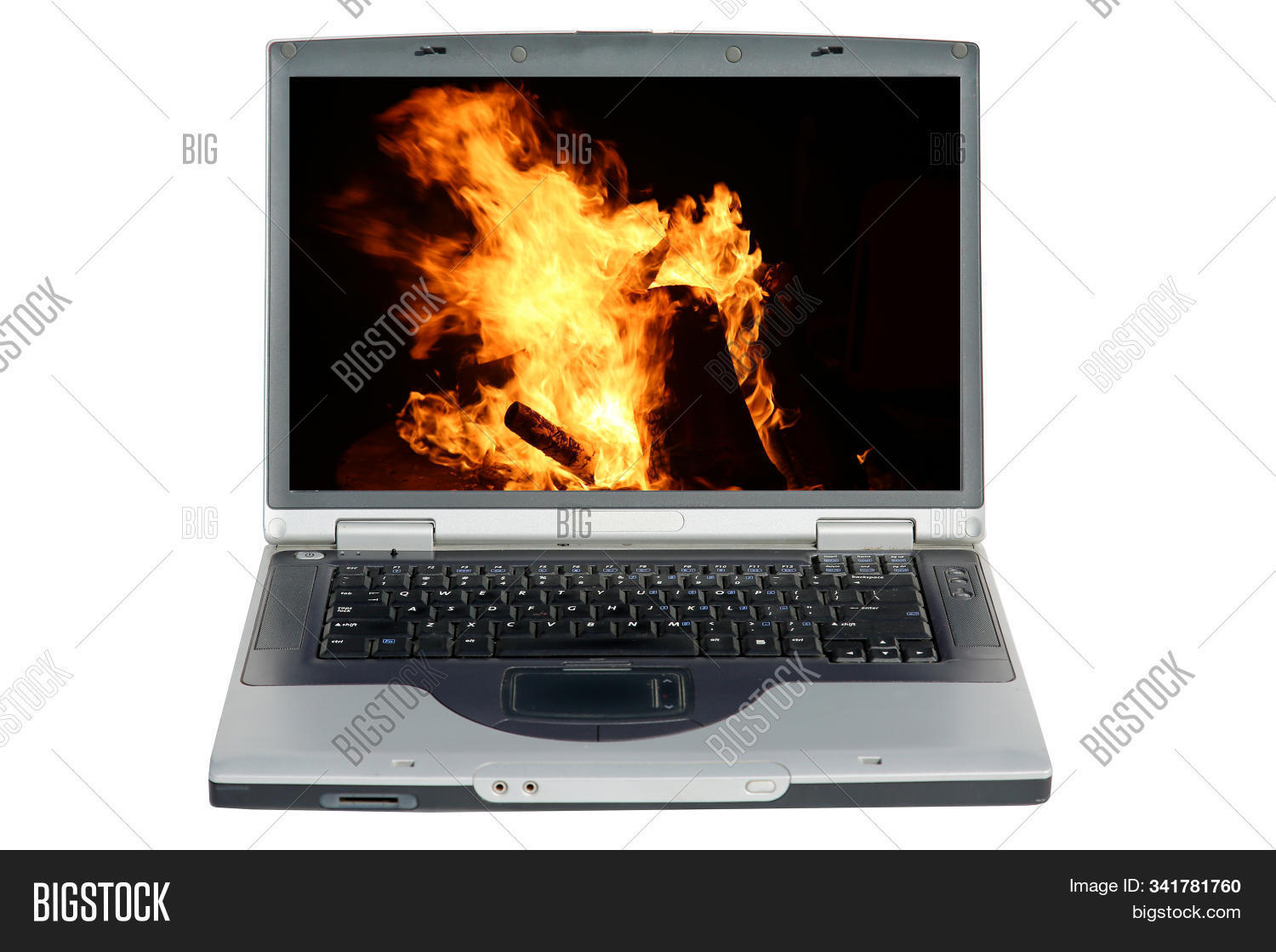 Laptop Computer. Fire Image & Photo (Free Trial) Bigstock