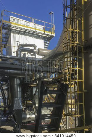Fragment Of Flue Gas Cleaning Installation, Semi-dry Desulphurization And Dedusting, In The Daytime 