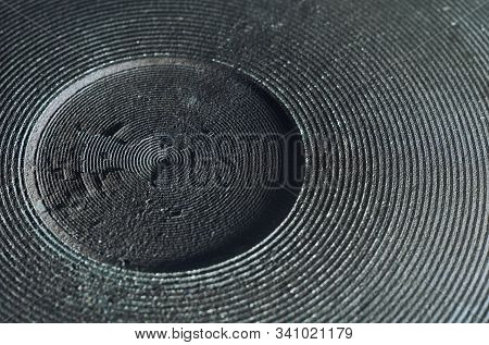 Macro Of Old And Damaged Metal Heating Element From Electric Range. Surface Layers Peeling Away.