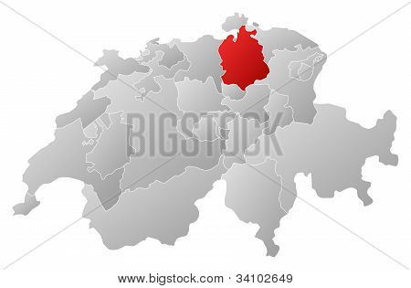 Swizerland, 취리히 강조의 지도