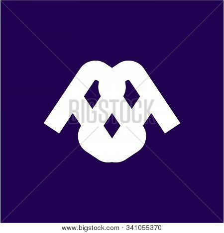 Simple M, Mv, Mvo, Mva Initials Geometric Relation Logo